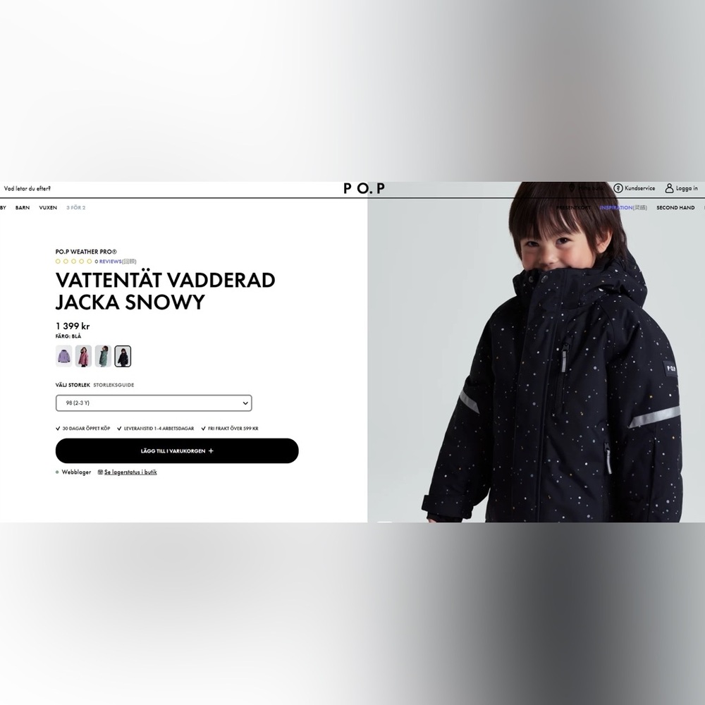 Po.P Kids Black Jacket